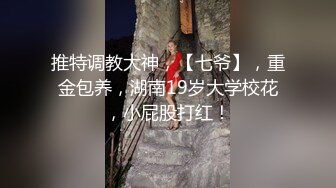 推特调教大神，【七爷】，重金包养，湖南19岁大学校花，小屁股打红！